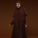 Humaya Abaya Set Mahogany New Material