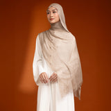 Viscose Crinkle Shawl Khaki