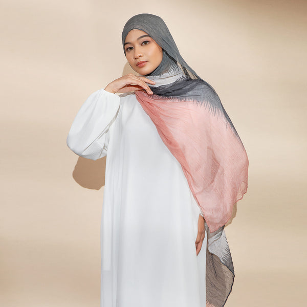 Oubre Shawl Viscose Crincle Gradasi Sienna