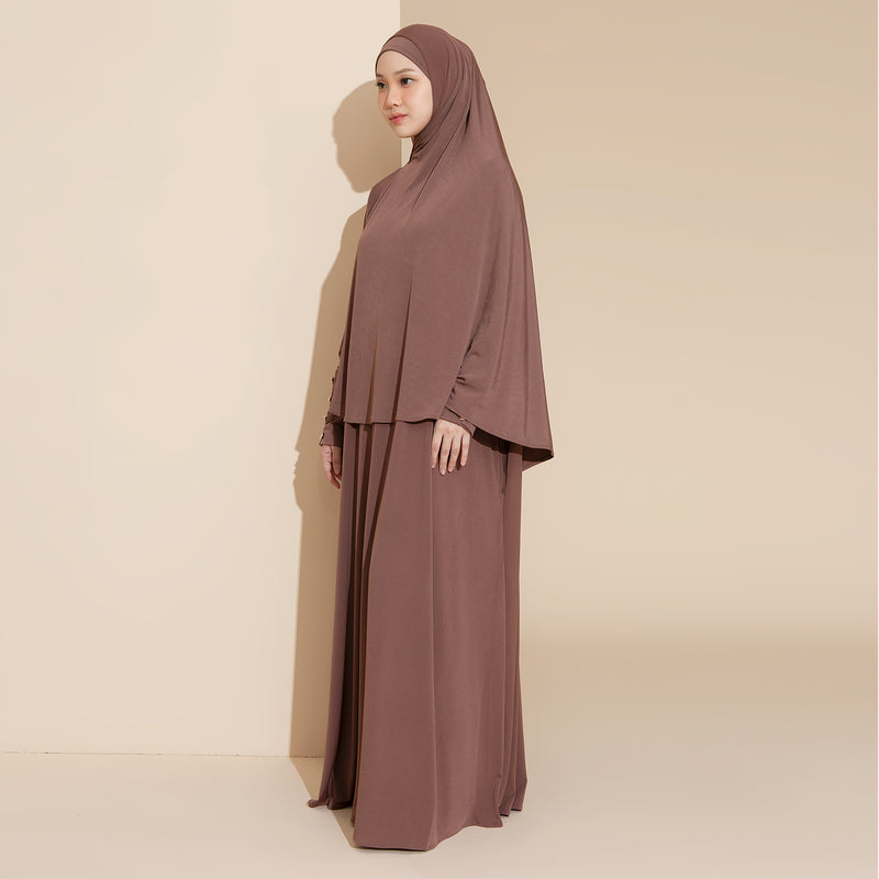 Hafisa Abaya Set Chocolate