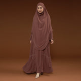 Havina Abaya Set Rustic Brown New Material