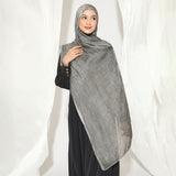 Viscose Crinkle Highlight Shawl Charcoal