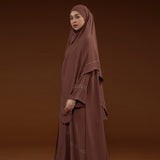Havina Abaya Set Rustic Brown New Material
