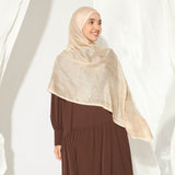 Viscose Crinkle Highlight Shawl Beige