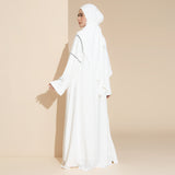 Pre Order Sahla Abaya Set Broken White