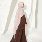 Viscose Crinkle Highlight Shawl Nude Pink
