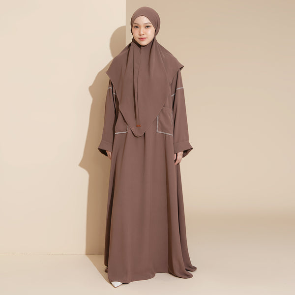 Pre Order Sahla Abaya Set Choco