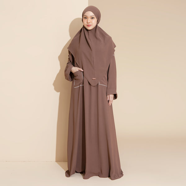 Pre Order Sahla Abaya Set Choco