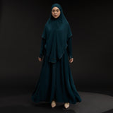 Humaya Abaya Set Teal New Material