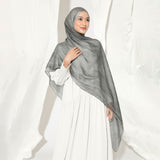 Viscose Crinkle Highlight Shawl Smoke Grey