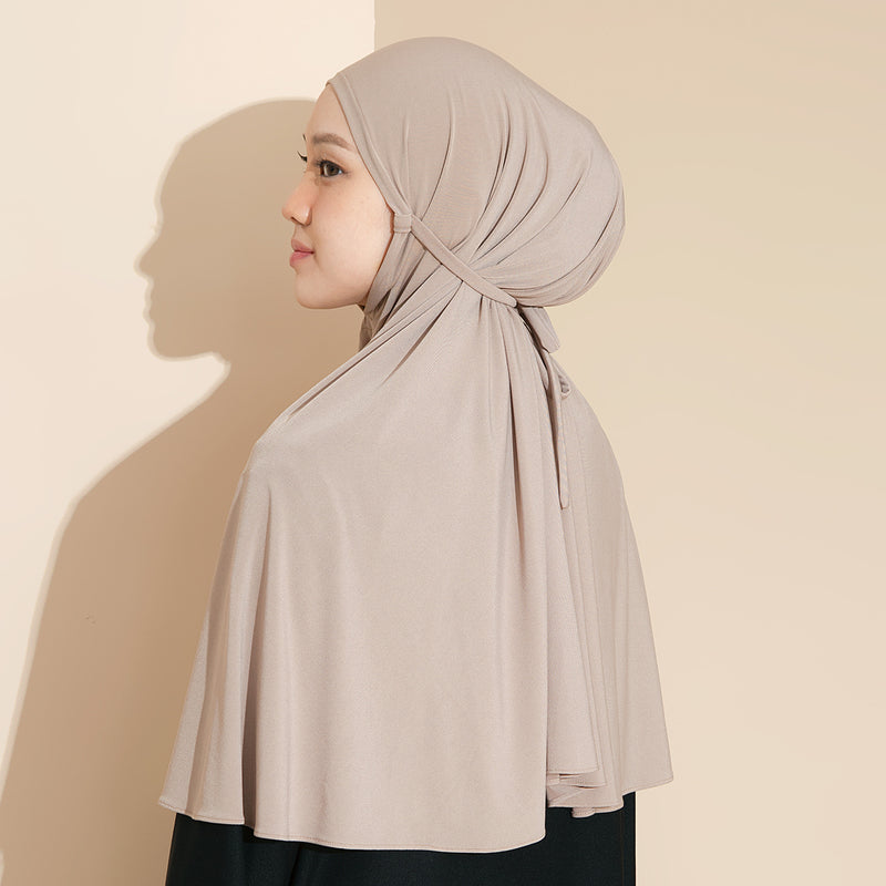 Nuha Instan (Bergo Jersey) Taupe