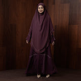 Havina Abaya Set Wineberry New Material