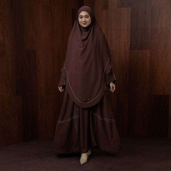 Havina Abaya Set Mahogany New Material