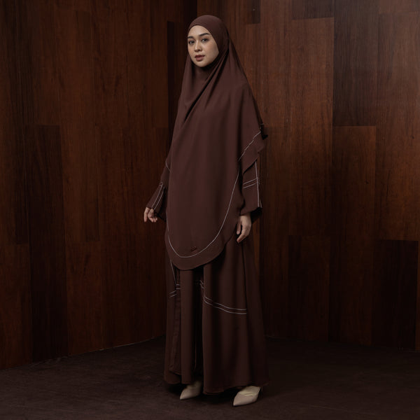 Havina Abaya Set Mahogany New Material