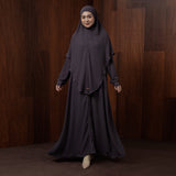 Humaya Abaya Set Smoke Grey New Material