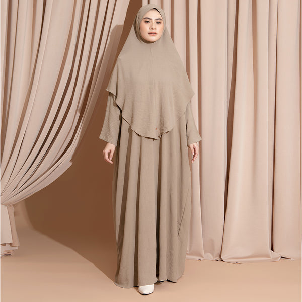 Hasna Abaya Set Hazelnut