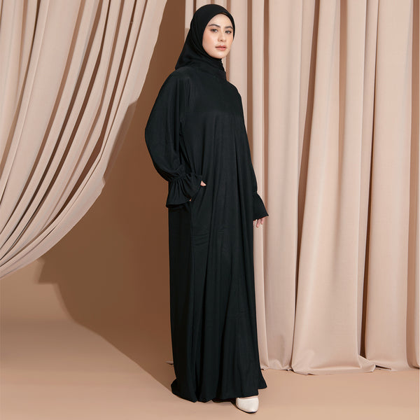 Haila Abaya Knit Black