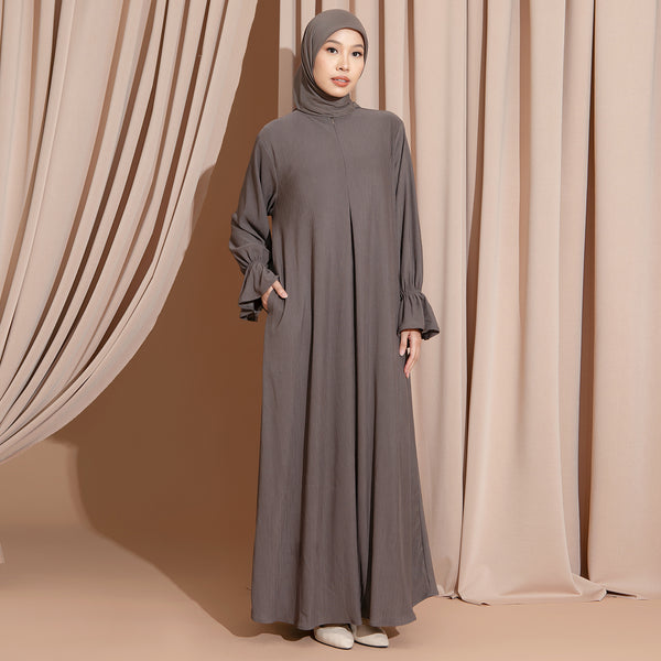 Haila Abaya Knit Brown Muffin