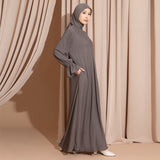 Haila Abaya Knit Brown Muffin