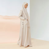 Haza Abaya Set Cream Almond