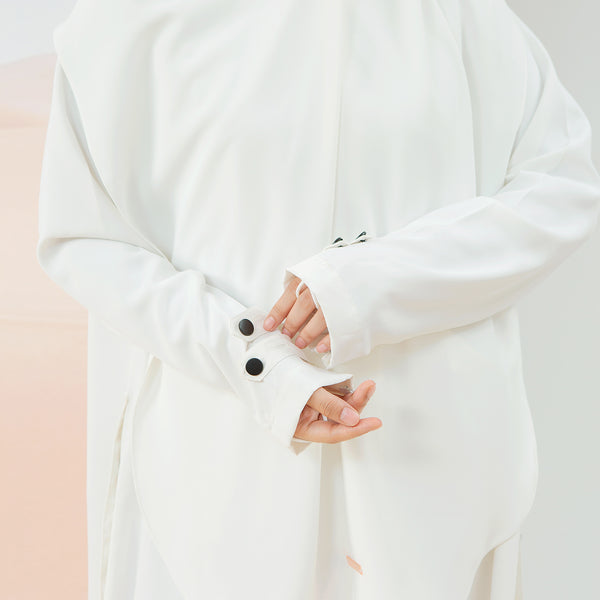 Haza Abaya Set Broken White