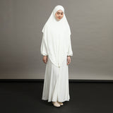 Hafisa Abaya Set Broken White New Series