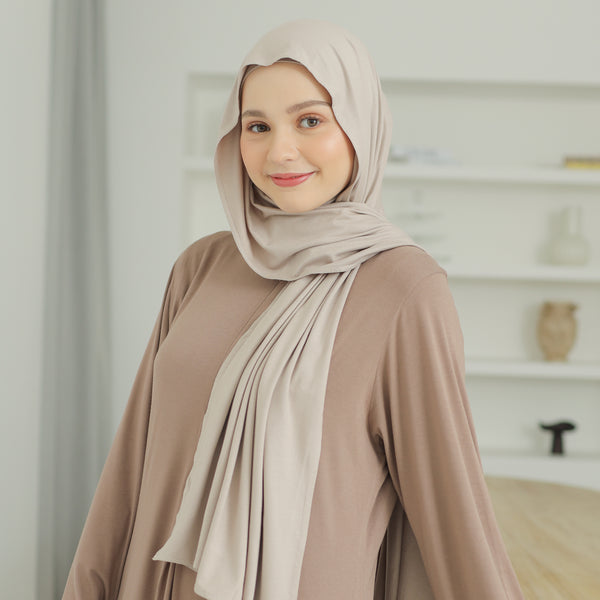 Tana Shawl (Pashmina Kaos Rayon) Khaki