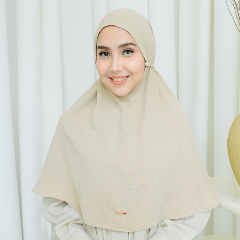 Biyya Instan (Bergo Crinkle) Ivory