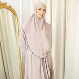 Hafiza Abaya Set Soft Beige