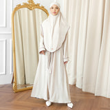 Hafiza Abaya Set Ivory