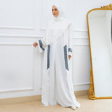 Faaza Abaya Set (One Set Gamis Syari) Broken White L-XL