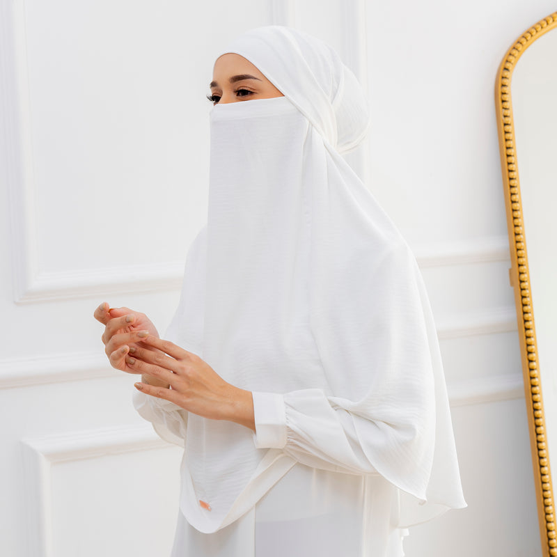 Halima French Khimar Broken White