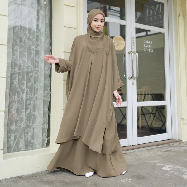 Haifa Tunik Set Natural (New Material)