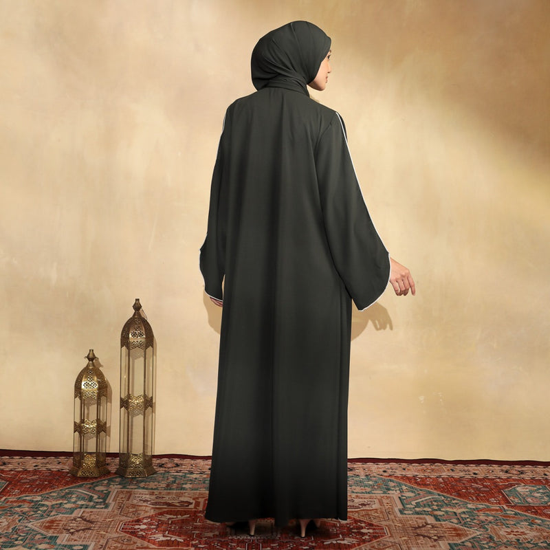Aisha Abaya (Abaya Dress Haji dan Umrah) Midnight New Material