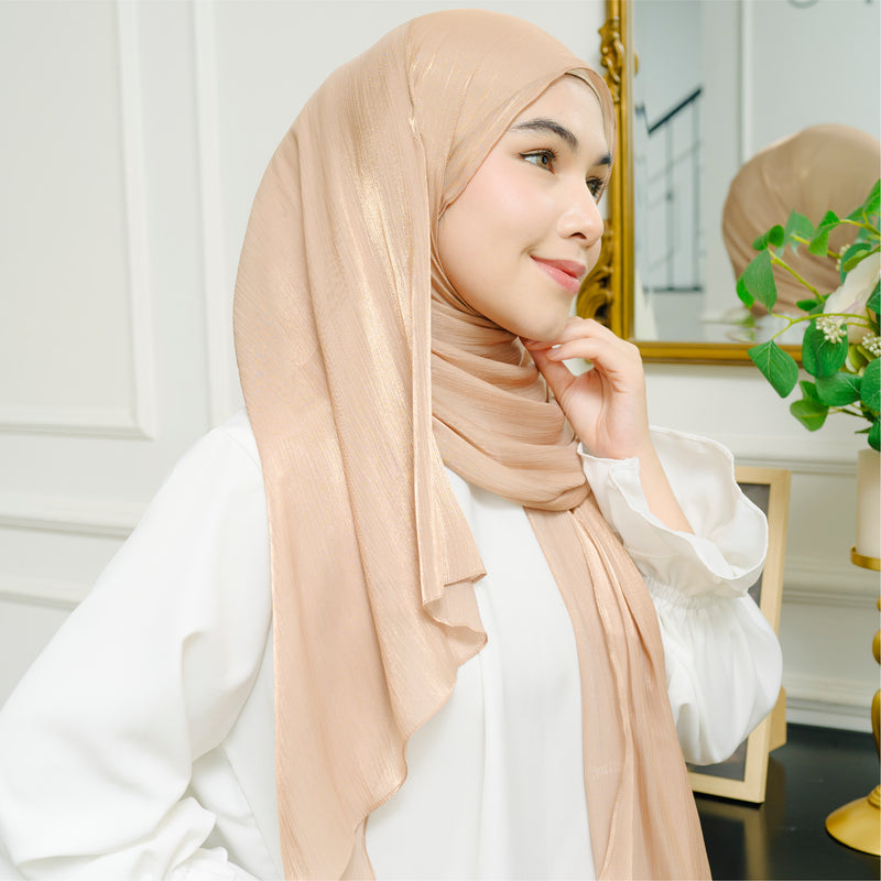 Yora Silk Shawl Peach