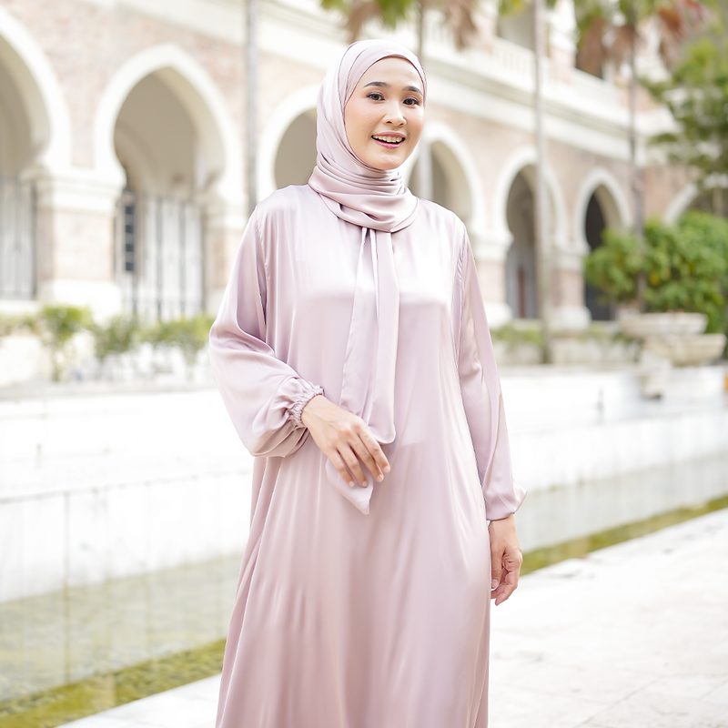 Sadine Silk Dress Nude Cream