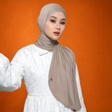 Ten Shawl Soft Brown (Tencel Curved Pashmina Special Anniversary Collections)