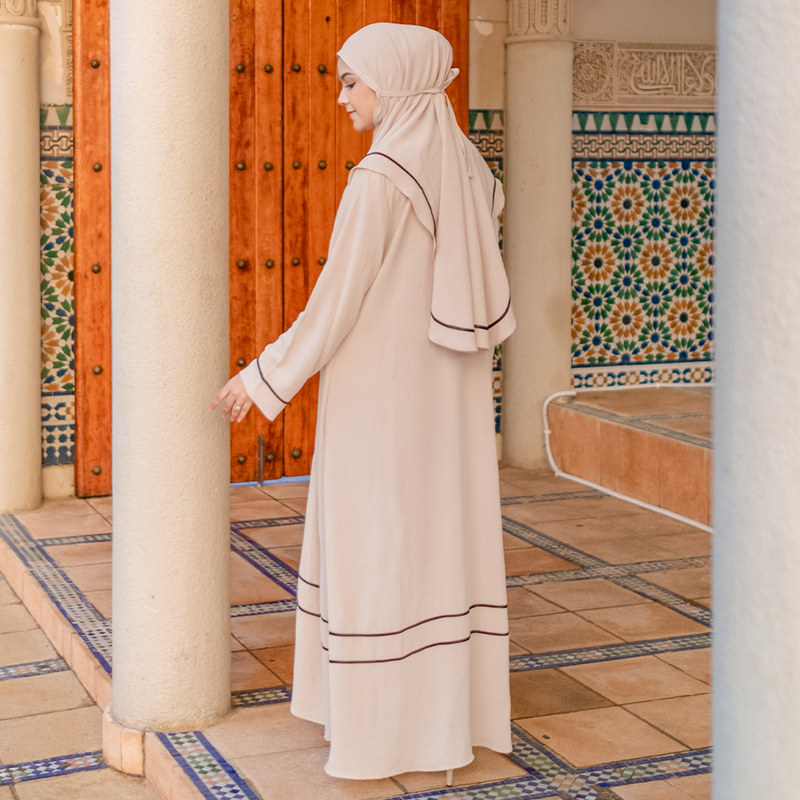 Hanisa Abaya Set Ivory