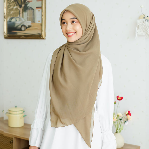 Mima Square Syari (Hijab Segiempat Syari) Soft Army