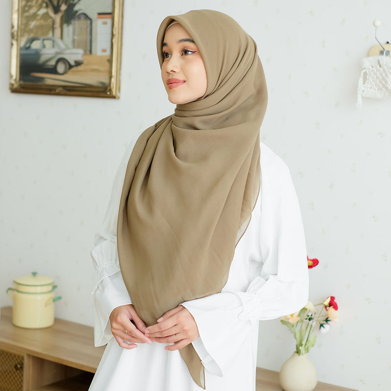 Mima Square Syari (Hijab Segiempat Syari) Soft Army