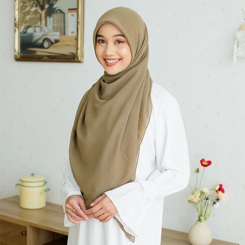 Mima Square Syari (Hijab Segiempat Syari) Soft Army