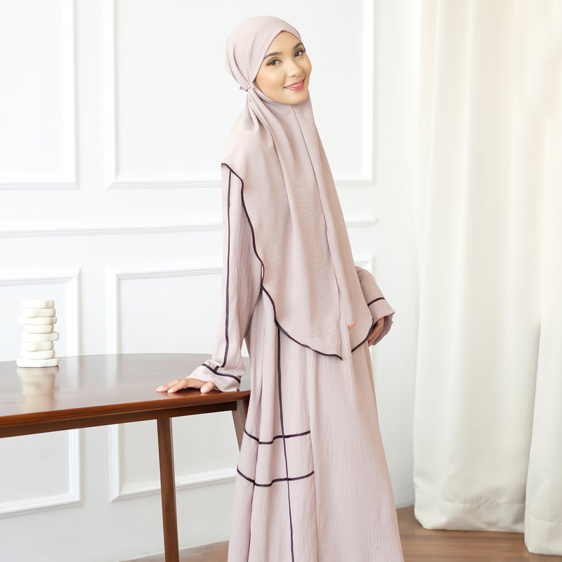 Haniya Abaya Set Soft Beige