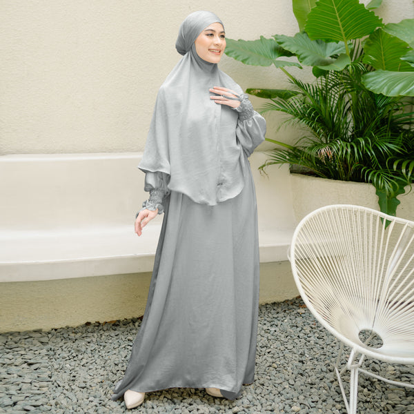 Hanida Abaya Set Grey