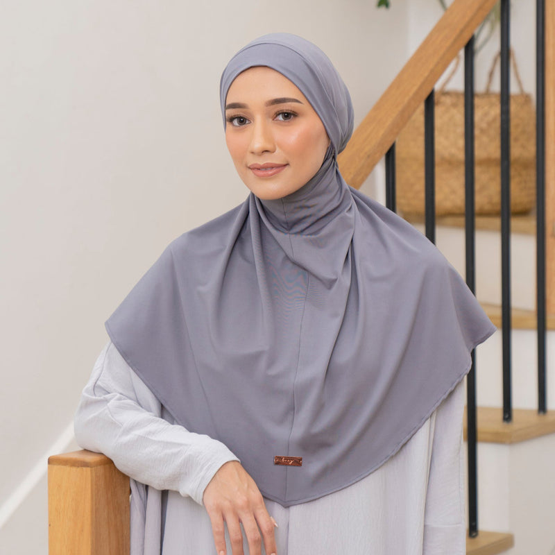 Wafa Instan (French Khimar) Stone Grey