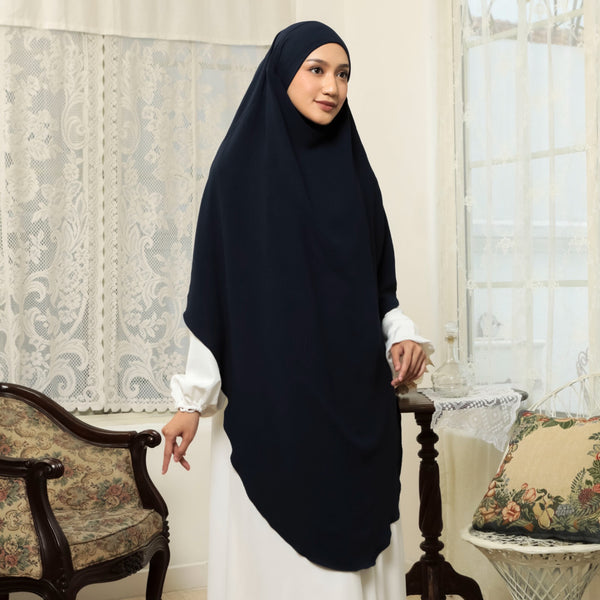 Nahda French Khimar Navy L-XL