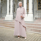 Haiza Tunik Set Grey Cream