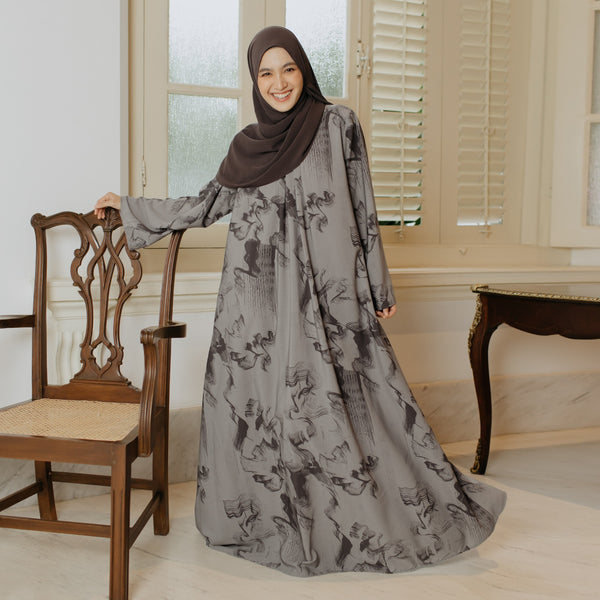 Syifa Dress Dove Grey (Lozy x Cut Syifa)