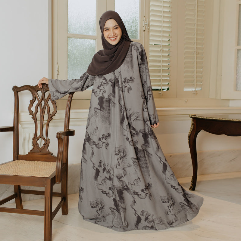 Syifa Dress Dove Grey (Lozy x Cut Syifa)