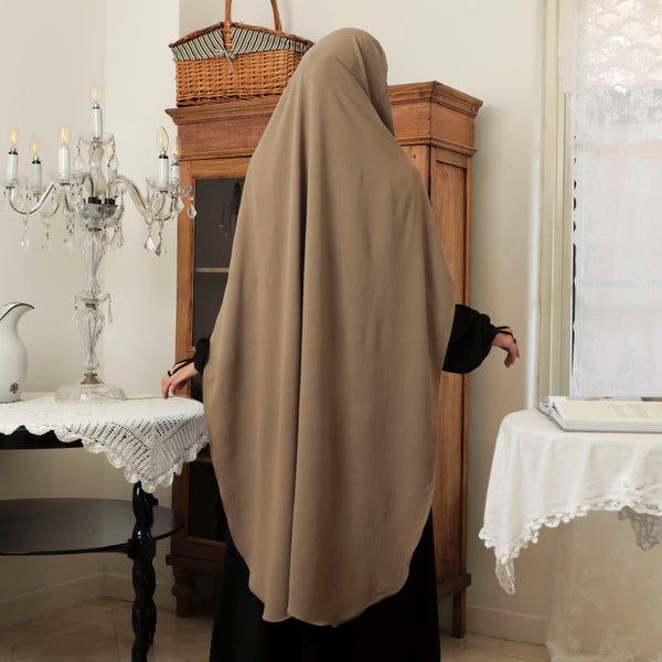 Nahda French Khimar Hazelnut L-XL