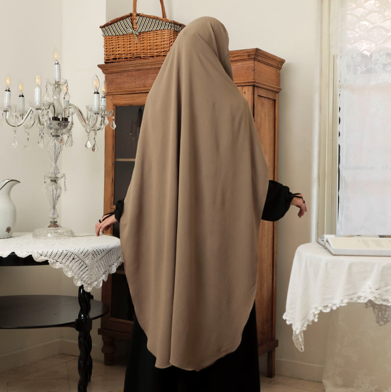 Nahda French Khimar Hazelnut L-XL